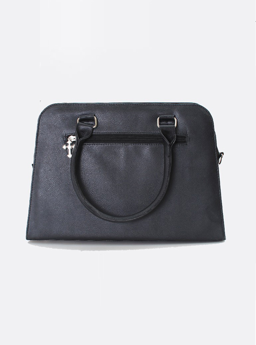 Silver Cross Rose Black Gothic Lolita Kylie Bag