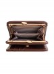 Cute Brown Flower Vine Embroidery Lolita Wallet
