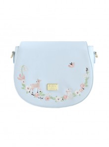 Light Blue Cute Embroidery Lolita Shoulder Bag