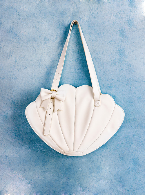 Elegance White Pearl Shell Bowknot Lolita Shoulder Bag