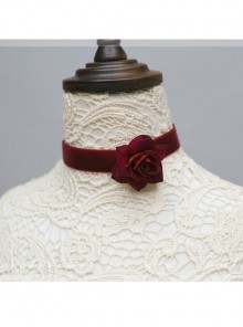 The Little Prince Series Velvet Rose Lolita Necklace