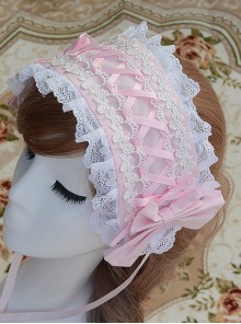 Pink Chiffon Printing Lace Sweet Lolita Hair Band