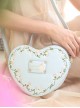 Light Blue Heart-shaped Flower Vine Embroidery Lolita Shoulder Bag