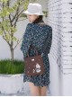 Retro Cute Animal Pattern Blue Lolita Shoulder Bag