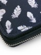 Feather Printing Lolita Black Long Wallet