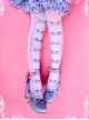 Cute Bowknot Printing Velvet Lolita Stockings