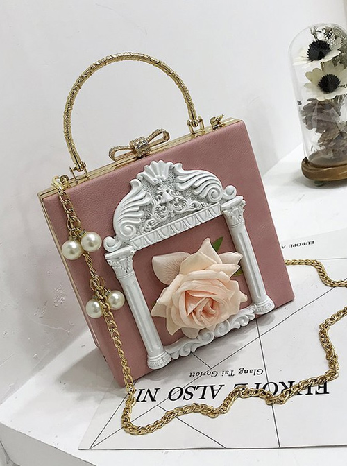 Gothic Rose Pearl Chain Retro Lolita Shoulder Bag