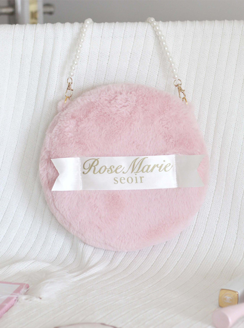 Cute Ribbon Downy Powder Puff Shape Lolita Shoulder Bag