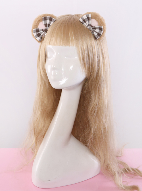 Cute Brown Little Bear Ears Sweet Lolita Hair Clips