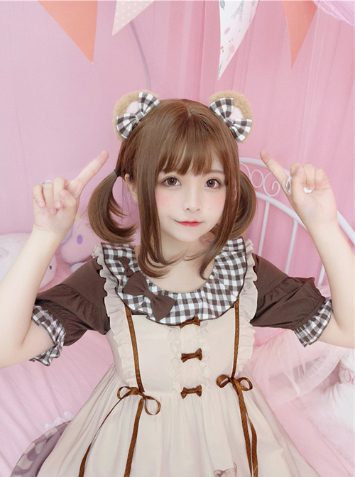 Cute Brown Little Bear Ears Sweet Lolita Hair Clips