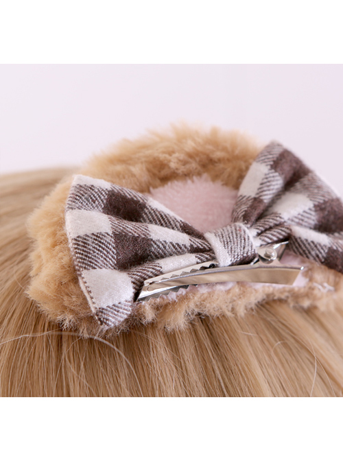 Cute Brown Little Bear Ears Sweet Lolita Hair Clips
