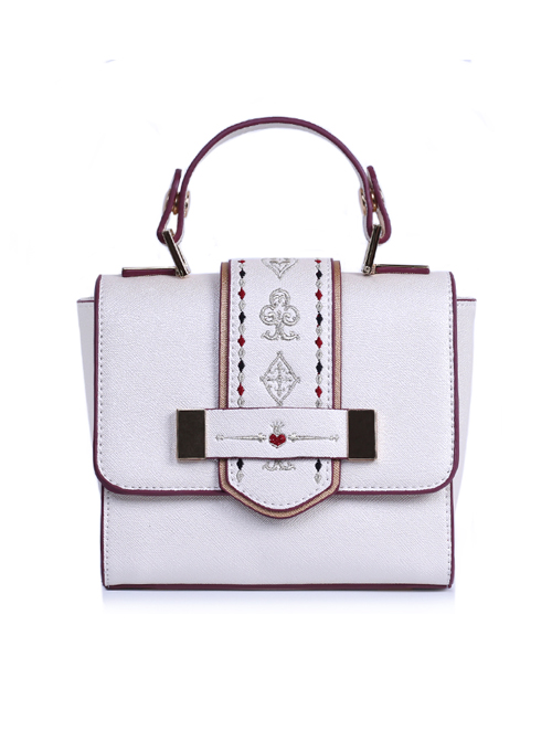 Alice In Wonderland The White Queen And The Red Queen Lolita Matte Shoulder Bag