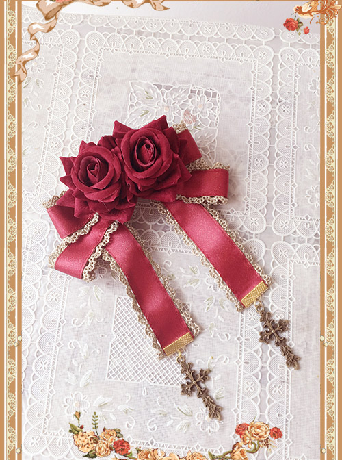 The Heavenly Kingdom's Bell Series Classic Lolita Rose Brooch