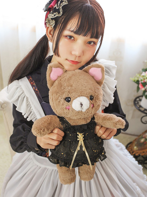 Sweet Lolita Cute Bear Doll Inclined Shoulder Bag And Bear's Dress Set
