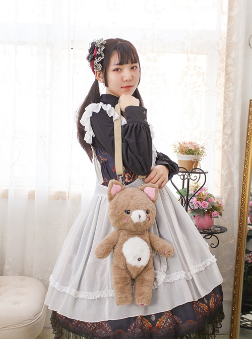 Sweet Lolita Cute Bear Doll Inclined Shoulder Bag And Bear's Dress Set