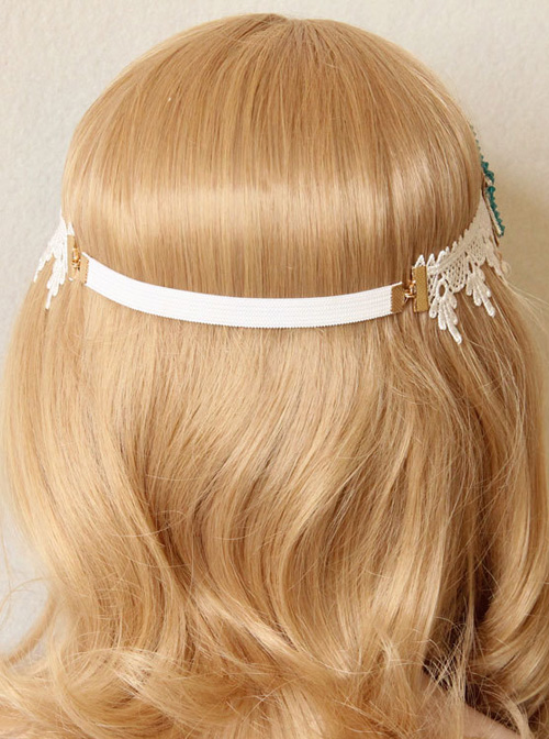 White Lace Starfish Pearl Hairband