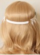 White Lace Starfish Pearl Hairband