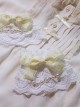 Bead Chain Bowknot Double Layer Rose Lace Lolita Hand Sleeves Multicolor