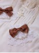 Bead Chain Bowknot Double Layer Rose Lace Lolita Hand Sleeves Multicolor