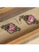 Palace Style Retro Light Purple Rose Classic Lolita Earrings
