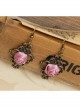 Palace Style Retro Light Purple Rose Classic Lolita Earrings