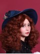 Silver Star Halloween Navy Blue Gothic Lolita Witch Hat