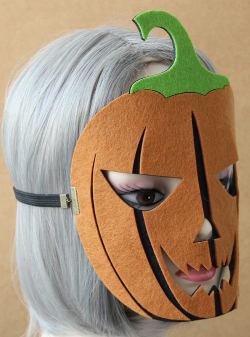 Halloween Dance Party Pumpkin Lantern Full Face Gothic Lolita Mask