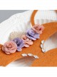 Orange Halloween Lace Flower Fox Half Face Mask