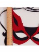 Fox Halloween Black And Red Half Face Mask