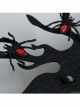 Halloween Christmas Black Antlers Half Face Mask