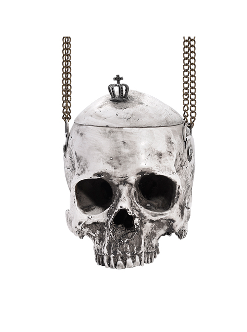 Halloween Gray Skull Chain Shoulder Bag