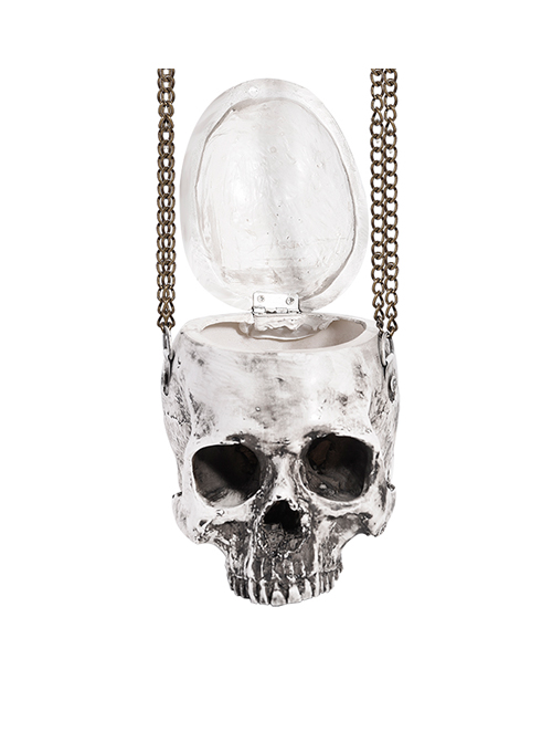 Halloween Gray Skull Chain Shoulder Bag