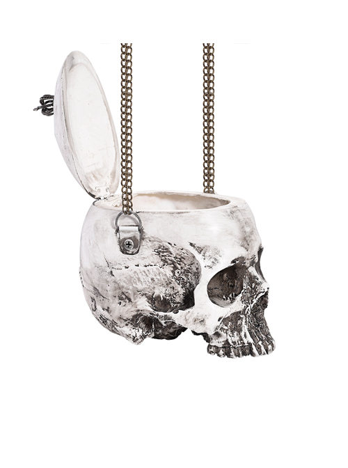 Halloween Gray Skull Chain Shoulder Bag