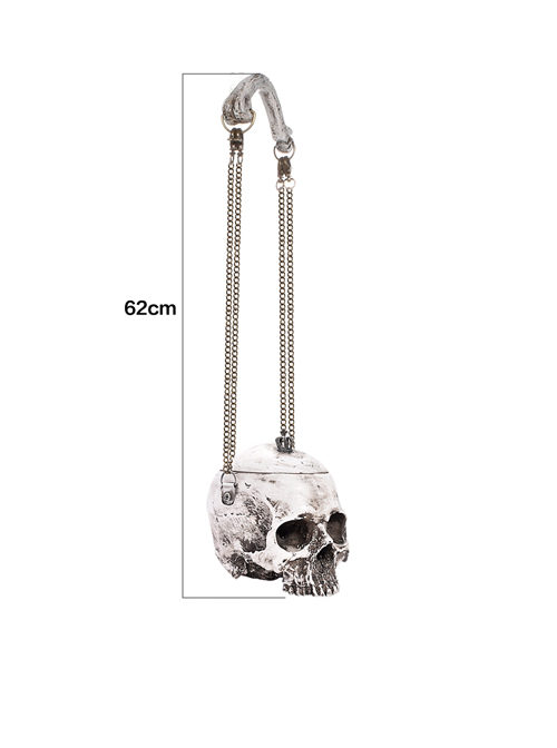 Halloween Gray Skull Chain Shoulder Bag