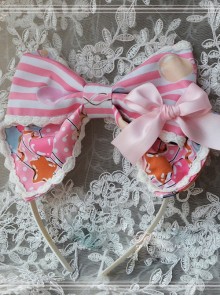 Magic Tea Party Balloon Bear Printing Sweet Lolita Hair Hoop