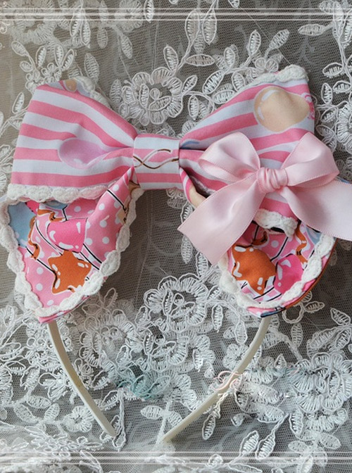 Magic Tea Party Balloon Bear Printing Sweet Lolita Hair Hoop