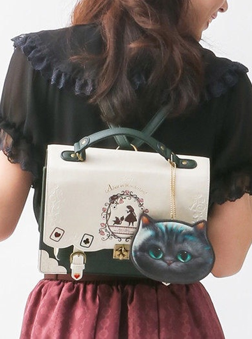 Alice Poker Series Classic Lolita Backpack Handbag Shoulder Bag Multiple Ways Of Use
