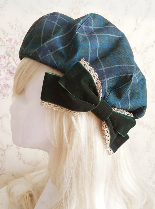 Magic Dictionary Series Plaids Printing Classic Lolita Hat