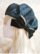 Magic Dictionary Series Plaids Printing Classic Lolita Hat