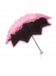 Three Colors Crescent Lace Classic Lolita Fold Umbrella