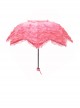 Three Colors Crescent Lace Classic Lolita Fold Umbrella