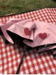 Pink Heart Pattern Sweet Lolita Fold Ultraviolet-proof Umbrella