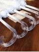 White Transparent Lace Printing Retro Lolita Automatic Long Handle Umbrella