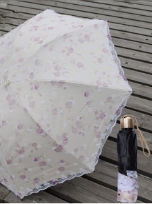 Embroidered Lace Ultraviolet-proof Classic Lolita Fold Umbrella