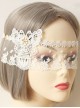 Elegant White Lace Butterfly Lolita Mask