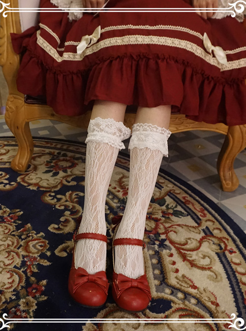 Elegant Lace Classic Lolita Medium Stockings