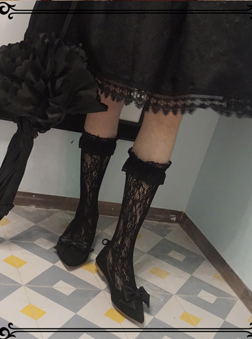 Elegant Lace Classic Lolita Medium Stockings