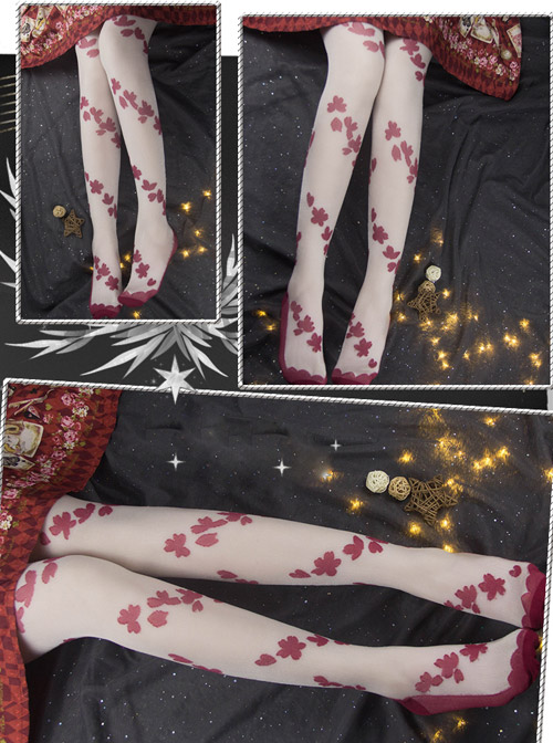 Elegant Petal Translucent Classic Lolita Pantyhose