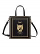 Cool Cat Gilding Printing Gothic Lolita Black Shoulder Bag