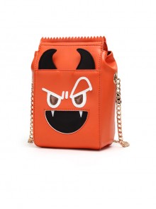 Demon Pattern Gothic Lolita Halloween Orange Chain Shoulder Bag